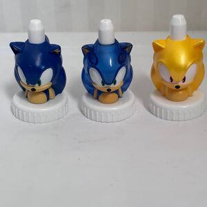 Good 2 Grow Sonic The Hedgehog Juice Bottle Toppers Lot Super Sonic Yellow